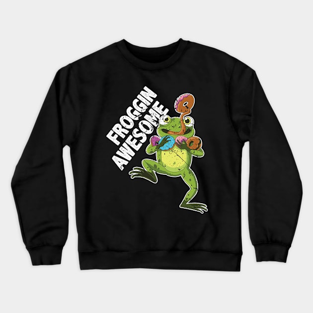 Cute Frog Costume Crewneck Sweatshirt by Humbas Fun Shirts